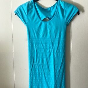 Blue fitted Bebe dress